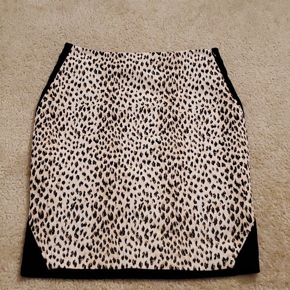 NWT Diane Von Furstenberg Emma Leopard Print Skirt- 12 - Picture 3 of 9